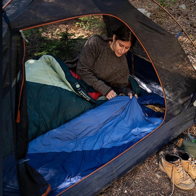 Kelty Cosmic Synthetic Fill 20 Degree Backpacking Sleeping Bag – Compression Straps Stuff Sack Included