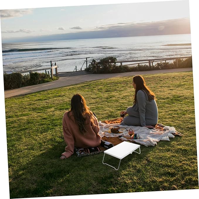 BESPORTBLE Portable Camping Table Grill Table Compact Folding Heat Resistant Aluminum Top