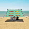 Cartoon Cute Cars Camping Sun Shelter Beach Tent Portable Beach Sun Shade Outdoor Canopy for Camping Trips Fishing Picnic