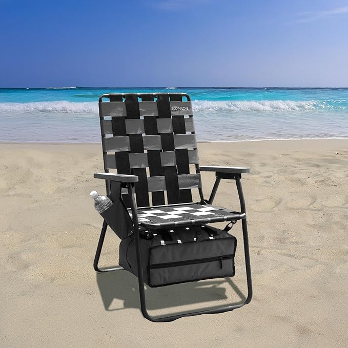 Body Glove Colorado Folding Chair for Adults – Portable Outdoor Beach Chair with Cup Holder Heavy Duty Foldable Chair - 325lb