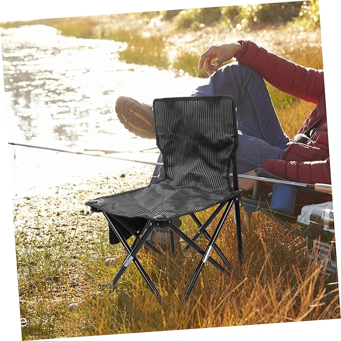 BESPORTBLE Portable Folding Camping Chair Carrying Bag Comfortable Beach Chair for Fishing Outdoor Activities Lightweight Design for for Picnics and Backyard Use