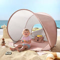 Tiny Land Baby Beach Tent – Pop Up Baby Tent with UV Protection Portable Baby Beach Essentials 35x28x32 Sun Shelter for Infants Baby Outdoor Use (Pink)