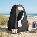 4x4ft Pop Up Privacy Shower Tent with Top Window 3.6lbs Liightweight Dressing Room Portable Toilet Stall with Carry Bag for Camping Beach Outdoors (Black)