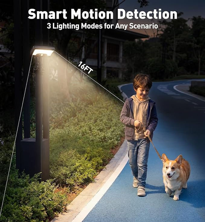 2 Pack Clip On Solar Lights Outdoor with Octopus Tripod 3 Color Temps &amp Remote Control Motion Sensor Fence Lights Solar Powered IP65 Waterproof Security Light for Outside Deck Gutter Camping