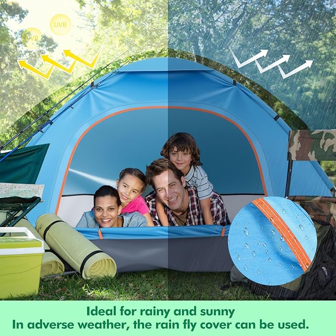 Woanger 6 Pack Bulk 2 Person Camping Tents for Homeless Lightweight Outdoor Tent with Rain Fly and Carrying Bag Waterproof Windproof Setup Pop Up for Homeless Camping Backpacking