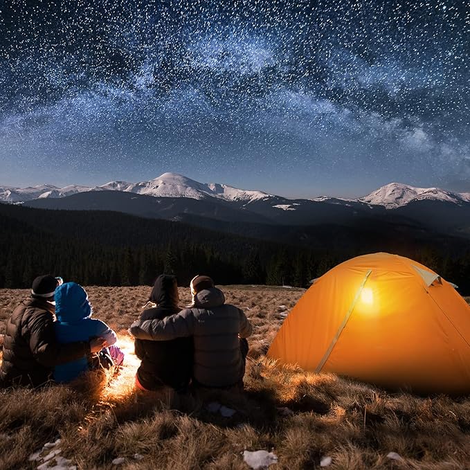 Bessport Camping Tent 1/2 Person Tent Waterproof Two Doors Backpacking Tent Easy Setup Lightweight for Outdoor Hiking Mountaineering Travel