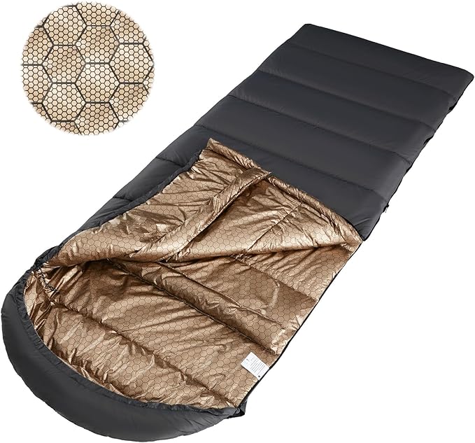 WILDROOTS Warm Sleeping Bags for Adults Backpacking Lightweight Cold Weather Sleeping Bag for Warm Camping Hiking Outdoor Travel Hunting with Compression Bags