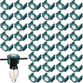 Frienda 50 Pieces C9 Magnetic Christmas Light Clips Magnet Christmas Socket Clips Hooks for Sockets Roof Gutters Outside Patio Holiday Lighting (Green Round)