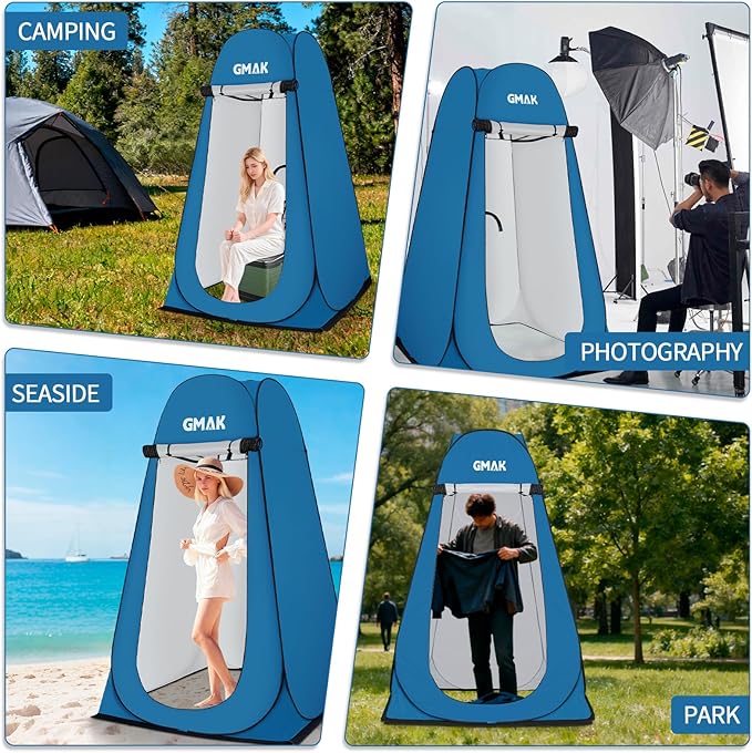 GMAK Pop Up Privacy Shower Tent Portable Pop Up Beach Dressing Changing Room UV/Rain Outdoor Privacy Shelter Camping Tents