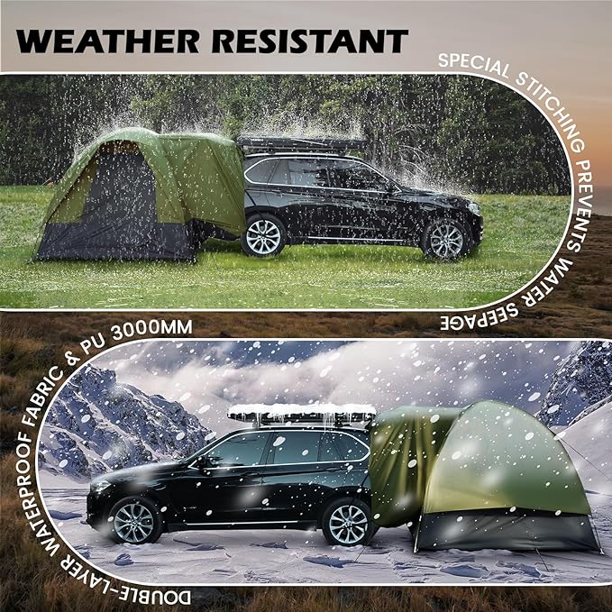 SUV Tent Rectangle Car Tent for Family Waterproof &amp Windproof for Car Camping Large Camping Tents with Storage Bag SUV Van Jeep
