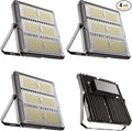 LED Stadium Lights Outdoor 400W LED Flood Lighting 60000LM AC100-277V IP65 Waterproof 5000K Daylight Commercial Arena Lighting for Sports Fields and Court -4Pack