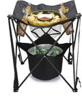 Mind Reader Folding Tailgate Table Camping Gadgets Tailgate Essentials Portable Cooler 23.25 L x 23.25 W x 24.5 H Black