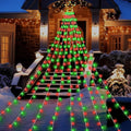 Christmas Decorations Outdoor 11.5 ft 317 LED Star Christmas Tree Lights 8 Memory Lighting Modes&ampTimer Star Light for Yard Wedding Party Decorations（Red+Green）