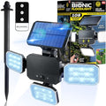 Bionic Floodlight Deluxe Solar Light Outdoor Waterproof Patio Light Motion Sensor Outdoor Lights w/ Remote Control Adjustable 3 Heads Wall Lights - Wireless 50% Brighter-108 COB LED As Seen On TV
