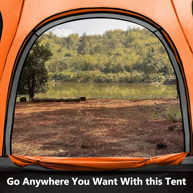 MOON LENCE Pop Up Camping Tent 3-4 Person Portable Automatic Instant Tent Windproof for Camping Hiking Mountaineering