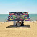 Bolaz Beach Canopy Tent Sun Shade9'×10.5' Large Family Beach Shade UPF50+- Outdoor Shade for Camping Trips FishingPsychedelic Butterfly