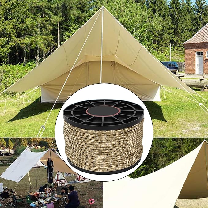 Camping Gear Camping Rope Cord Guy Line for Camping Tent Fixation Travel Backpacks Outdoor 50M 164Feet 4mm Reflective Tent Guy Rope