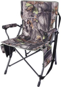 REDCAMP Oversized Hunting Chairs for Blinds Portable Folding Camo Camping Chairs for Adults Hunting Seats with Hard Arms for Outside Outdoor Camouflage
