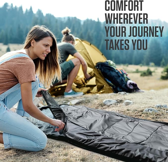 VENTURE 4TH Backpacking Sleeping Bag – XXL Double and Single Sizes - Lightweight Warm &amp Cold Weather Sleeping Bags for Adults Kids &amp Couples – Ideal for Hiking Camping &amp Outdoor Adventu