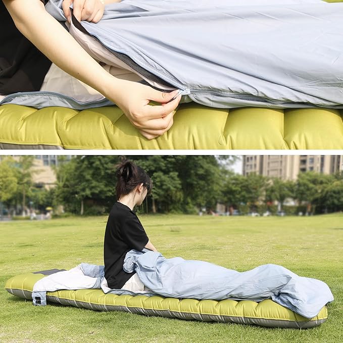 NewDoar Ultralight Backpacking Sleeping Bag - 50-70°F 1.5lbs Waterproof &amp Machine Washable 2-Way Zipper for TeensCouplesWomenMen Compact for Hiking/Camping (M/L Sizes)