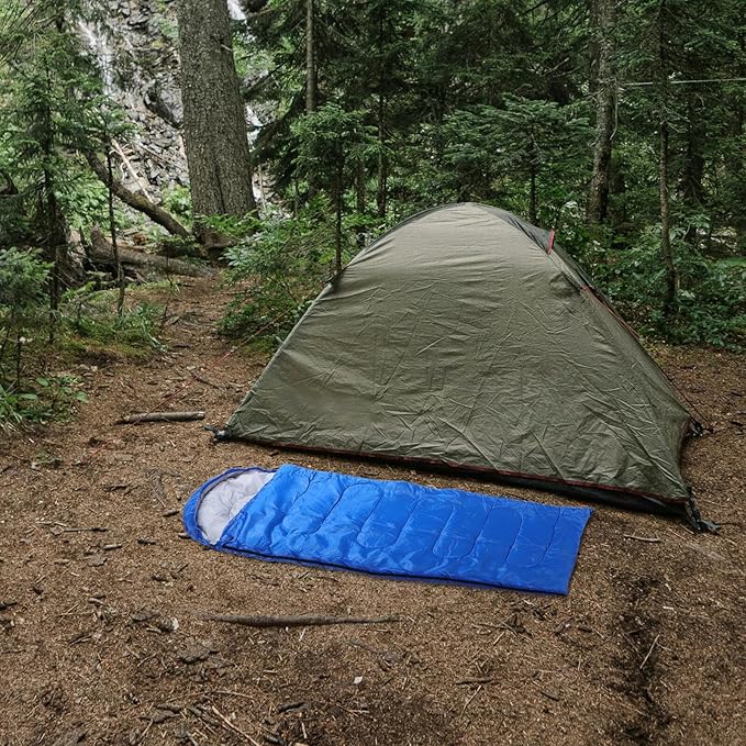 Balacoo Outdoor for Adults Lightweight Waterproof Cold Weather Envelope Sleeping Sack with Hollow Cotton Filling 1.3kg Blue for Camping Hiking