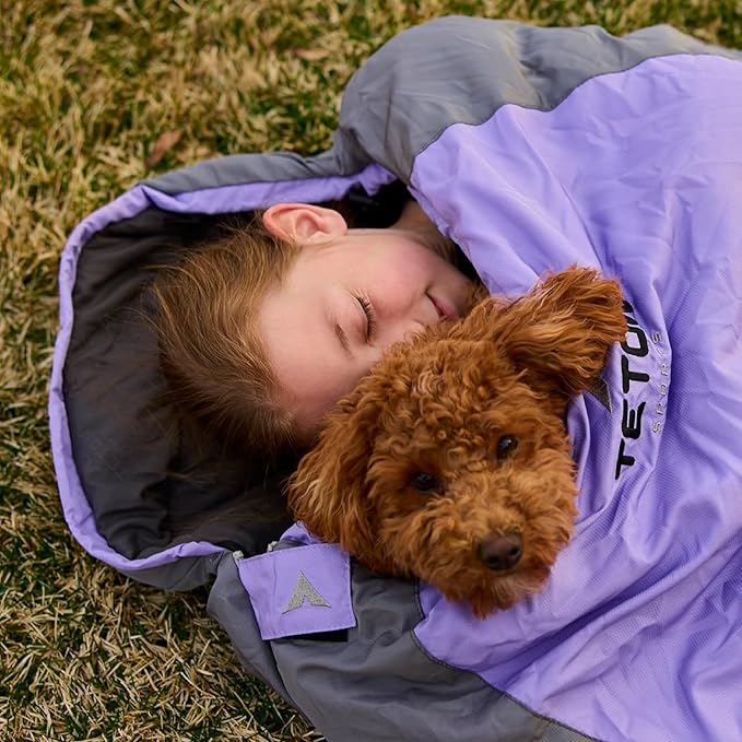 Teton 20F and 5F Degree Sleeping Bag Lightweight Warm Weather Mummy Sleeping Bags for Adults and Kids Camping Backpacking Hiking