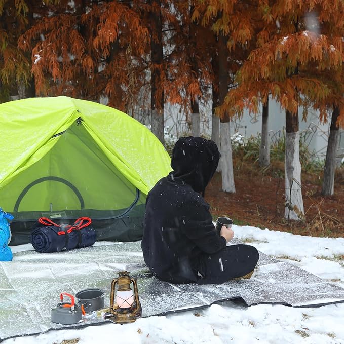 RedSwing 2 Pack Heavy Duty Waterproof Emergency Thermal Tarp Insulated Survival Blanket for Outdoor Camping Hiking and Emergency Shelter Black