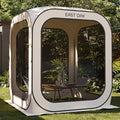 East Oak Screen House Tent Pop-Up Portable Screen Room Canopy Instant Screen Tent 6 x 6 FT with Carry Bag for Patio Backyard Deck &amp Outdoor Activities Beige