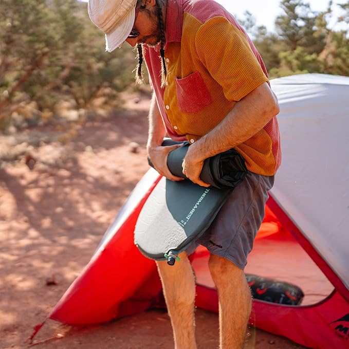 Therm-a-Rest Trail Scout Self-Inflating Camping and Backpacking Sleeping Pad Large - 77 x 25 Inches Winglock Valve Deep Forest