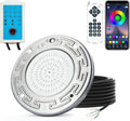 Inground Pool Light 20W LED with Controller Remote and APP Control Color Changing Underwater Swimming Pool Light with 50 Foot Cord