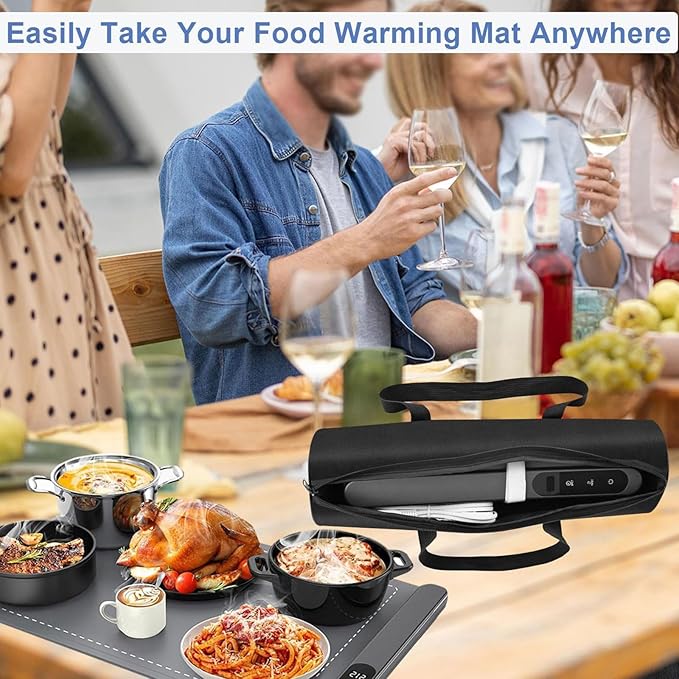 Waterproof Insulated Food Mat Storage Bag Portable Insulated Serving Tray Case for Outdoor Activities
