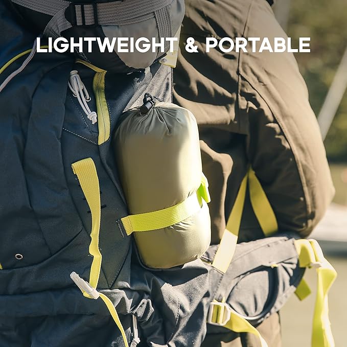 Sonive Blanket 56x80Lightweight Packable Compact Blanket Puffy Warm Outdoor Down Alternative Polyester Filling Weatherproof Quilt for Hiking Backpacking Picnic Stadium Olive Green