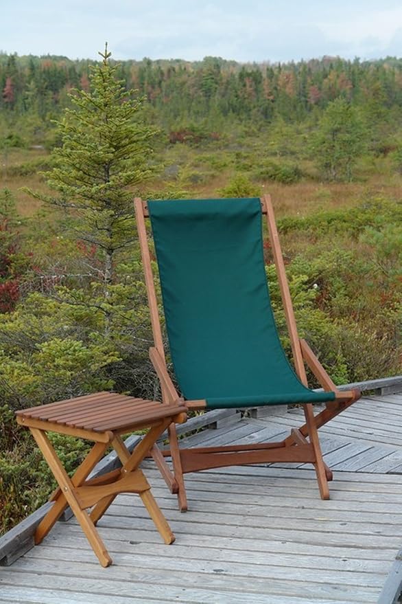 BYER OF MAINE - Pangean Folding Wooden Table Hardwood Portable Table for Deck or Camping Use Indoors or Outdoors - 18 H x 16 W x 16 D
