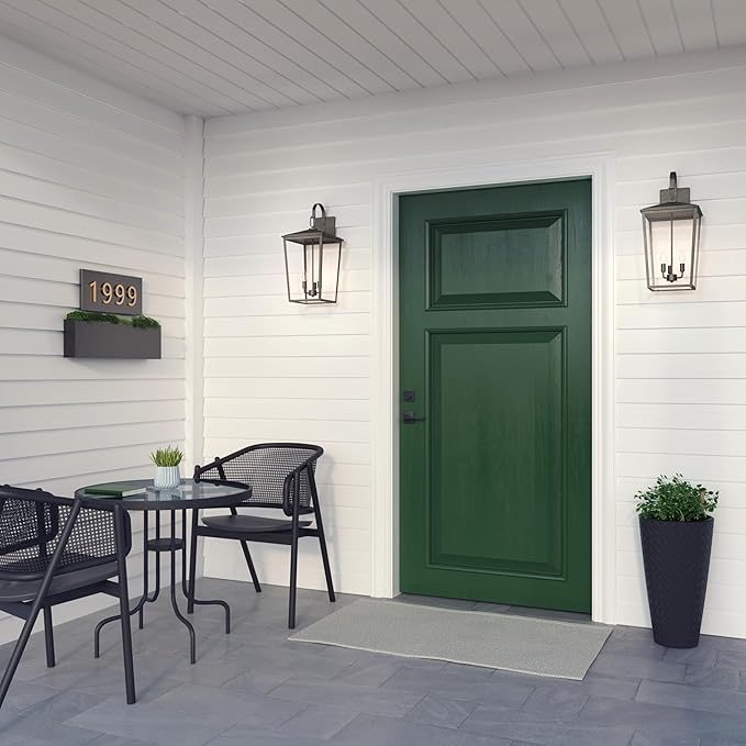 ML Lighting Fetterton - 3 Light Outdoor Wall Sconce 23.5 Inches Tall and 11 Inches Wide - Powder Coated Bronze