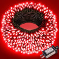 100FT 300 LED Christmas Lights Outdoor Plug in String Lights for Outside Waterproof with 8 Modes Connectable Green Wire Fairy Twinkle Lights for Indoor Patio Garden Xmas Holiday Decorations Red
