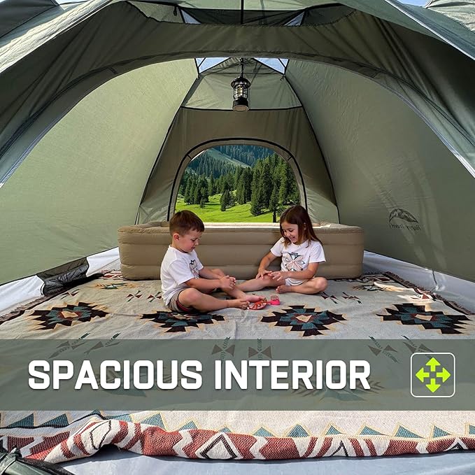Happy Travel 1/2/3/4 Person Camping Tent Instant Easy Pop Up Tents for CampingAutomatic Waterproof Family Camping Tent Easy Set Up TentPortable Windproof Dome Tent for Camping Hiking &amp Traveli