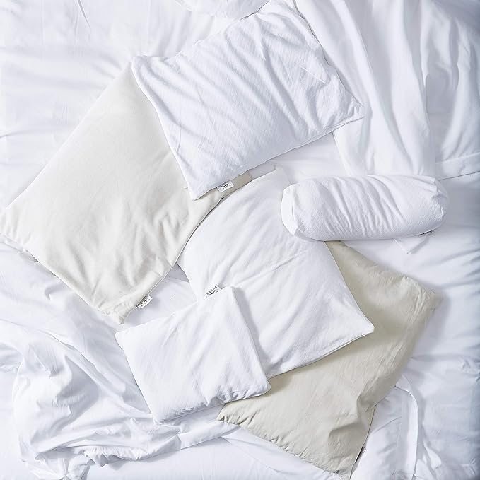 Bucky 100% Buckwheat Filled Pillow Collection Standard 23x16 Natural Twill
