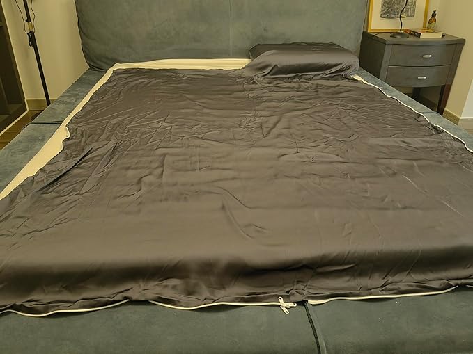 Chiffon Sleeping Bag Liner - Adult Sleep Sack &amp Travel Sheet for Hotel - Ideal for Camping Hiking Backpacking Sofa RV All Seasons