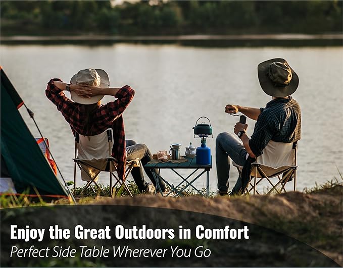 TREKOLOGY TALU Portable Folding Beach Table - Lightweight Travel Camp Table | Small Camping Table for Outdoor Adventures | Foldable Compact and Sturdy - Perfect for Camping Picnic Beach Trips