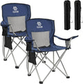 Elevon Camping Chair Portable Folding Outdoor Chair with Arms Cup Holder and Carry Bag