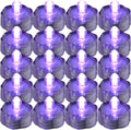 Super Bright LED Floral Tea Light Submersible Lights for Party Wedding (Purple 60 Pack)