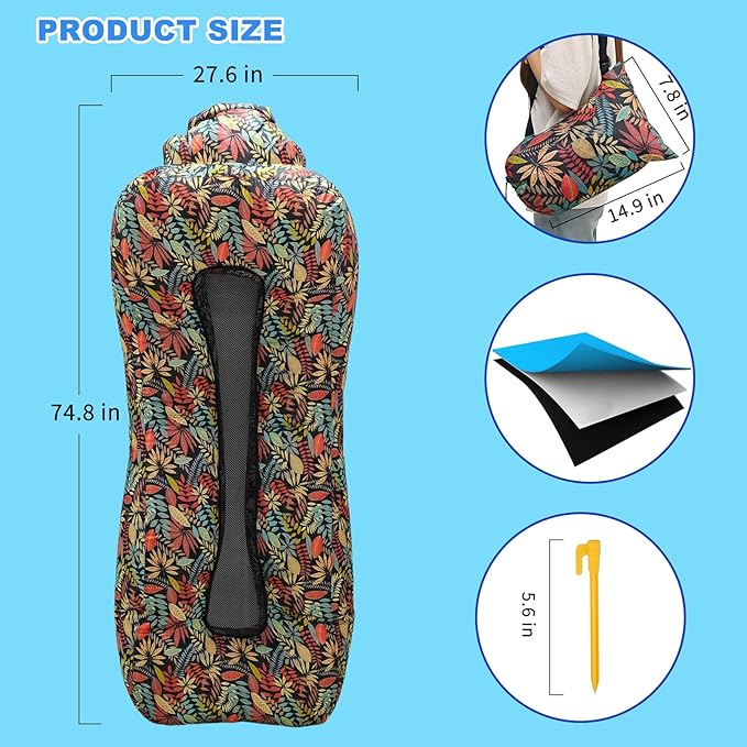 Inflatable Couch Inflatable Lounger Air Sofa | No-Pump Blow Up Couch | Ergonomic Design Air Couches Outdoor for Camping &amp Park &amp Beach Upgrade Your Camping Accessories