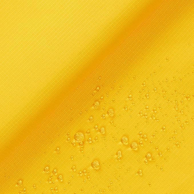 Ottertex Polyester Ripstop Fabric PU Coated 200 Denier 8.7oz 59/61 Wide Waterproof Tent Water Repellent Dustproof Airtight Inflatable Flag Tarp Cover Excellent Fabric for Kites (10 Yard Neon Yellow)