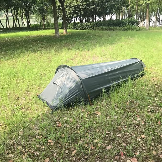 Single Person Bivy Tent 1 Man Tent for Camping Hiking Backpacking Outdoor Survival Gear - Easy Set Up