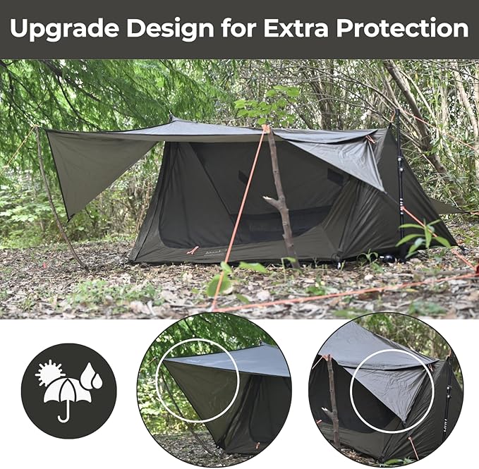 onewind Ultralight One Person Bivy Tent Backpacking Tent for Single Person Waterproof Silnylon Lightweight for Camping Backpacking Hiking NO Trekking Pole