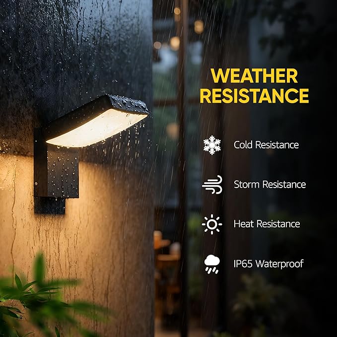 LED Rotatable Outdoor Wall Light 2-Pack 350° Adjustable Head Modern Porch Light for House Garage Patio 2700K Warm White IP65 Waterproof Matte Black Aluminum Modern Sconce