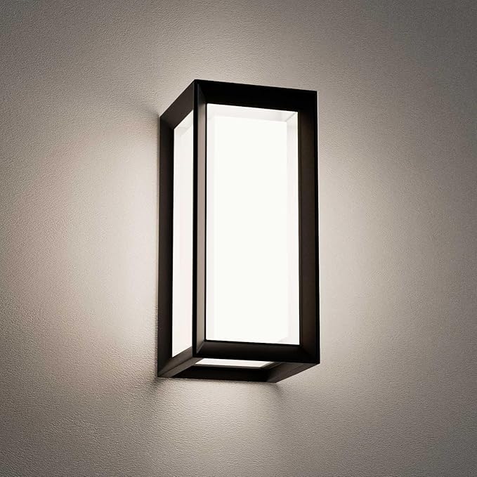 Outdoor Wall Sconce Lights Square LED Porch Lights Outdoor 18W 3000K 4000K 5000K 3 Color ChangeableExterior Outside Wall Lights for House DoorwayCarriage