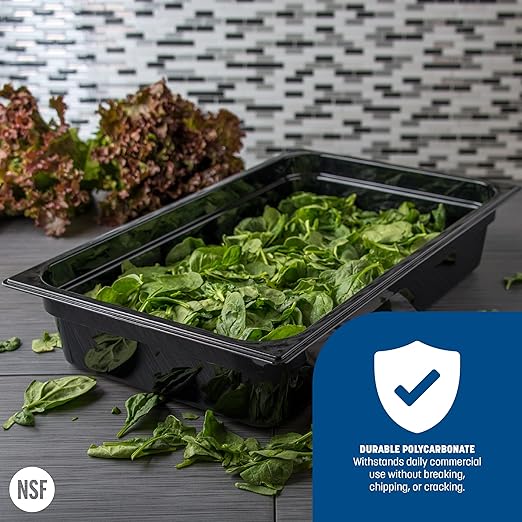 Carlisle FoodService Products 10201B03 StorPlus Full Size Food Pan Polycarbonate 4 Deep Black