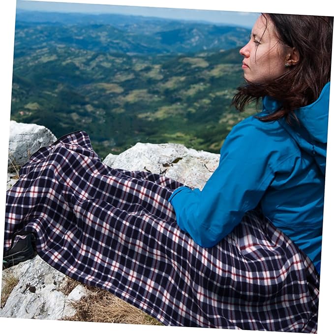 Lightweight Fleece Liner for Adults Portable Warm Camping Hiking Sack Foldable Design for Space Saving Machine Washable Indoor Outdoor Travel Blanket