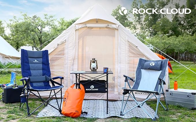 ROCK CLOUD Portable Camping Table Aluminum Folding Camp Table Lightweight Outdoor for Camping Hiking Picnic Backpacking 28” x 28”